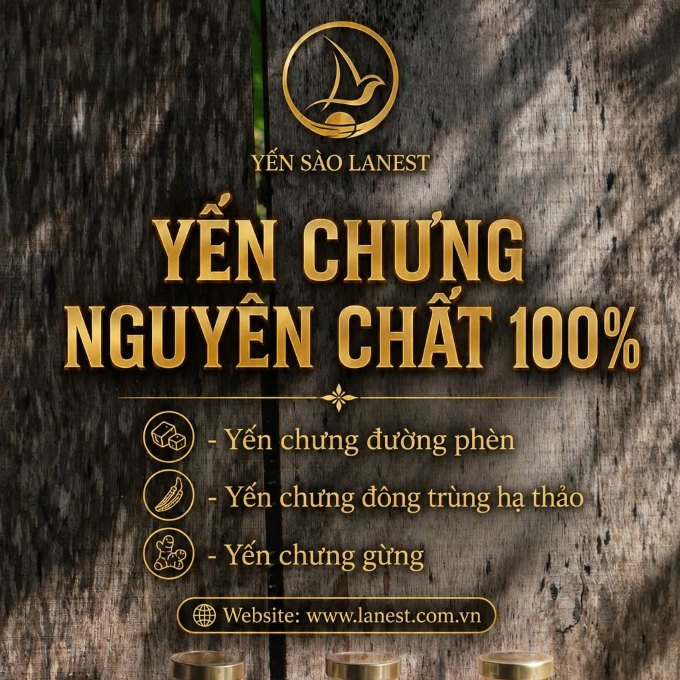 Yến chưng nguyên chất 100% Lanest