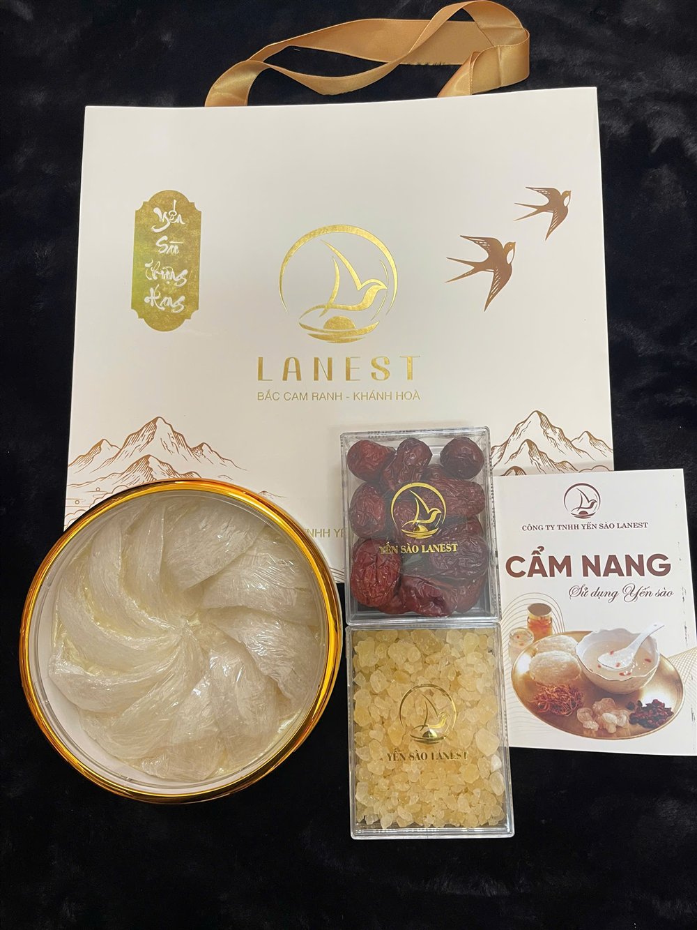 Tổ Yến Rút Lông Khô Cao Cấp Lanest, hộp quà tặng